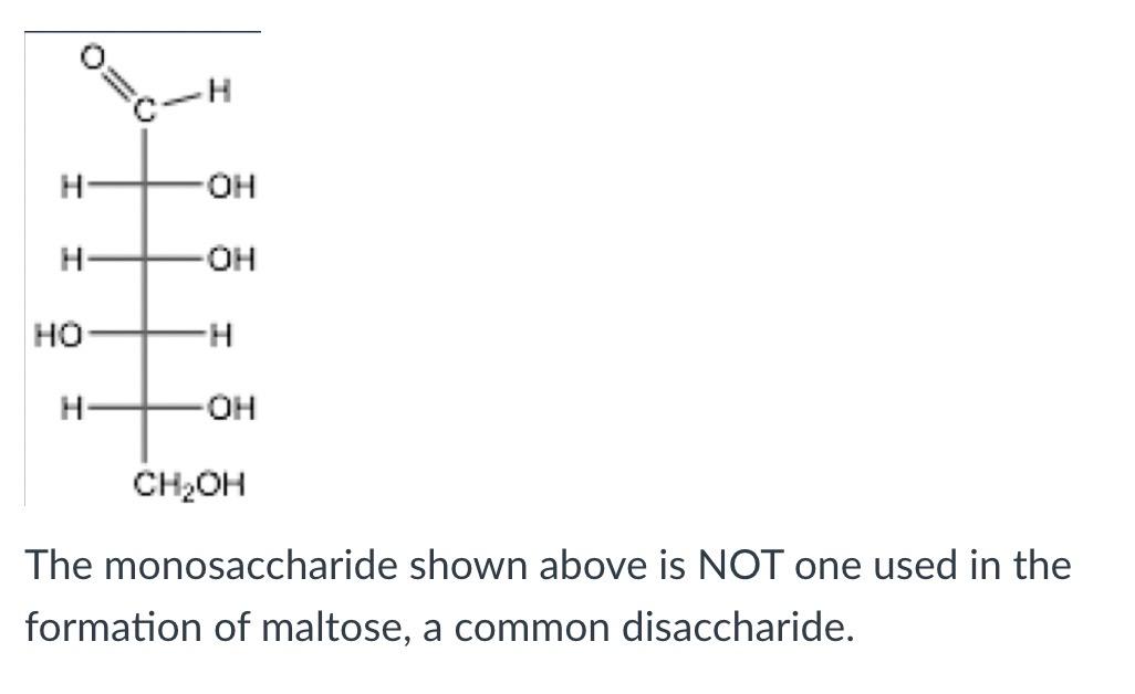 Solved -H H1 OH H OH HO -Н H OH CH2OH The Monosaccharide | Chegg.com