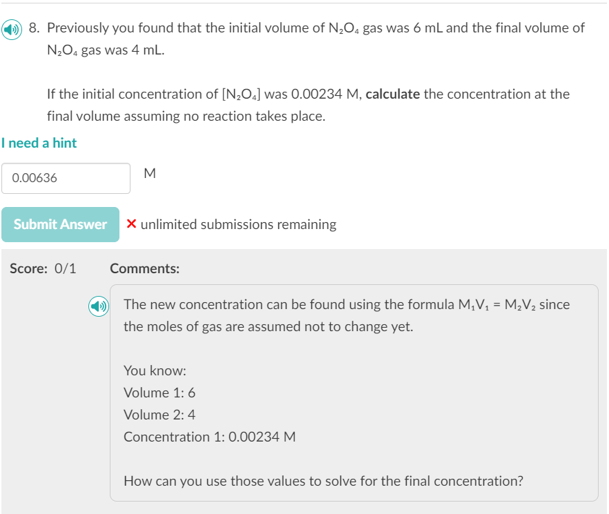 19)) 8. Previously you found that the initial volume | Chegg.com