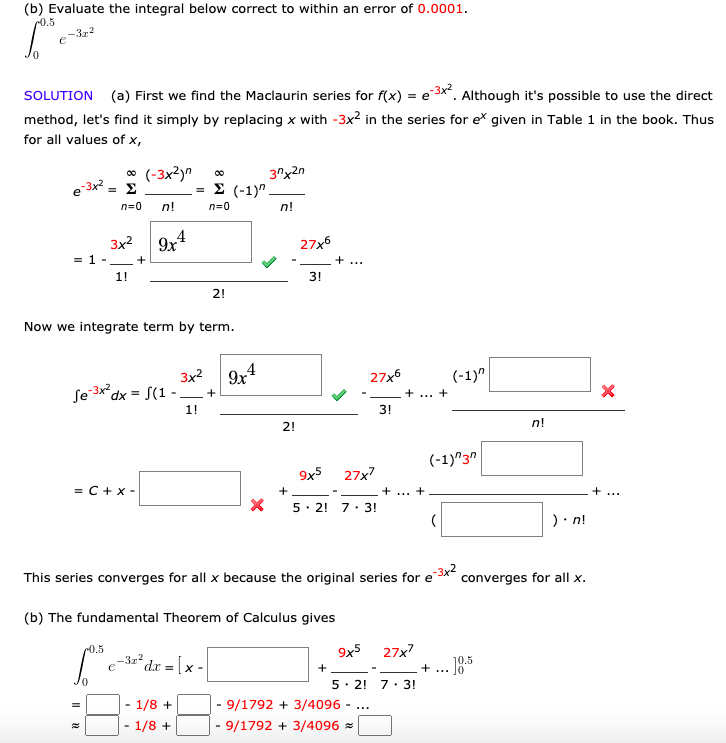 Solved (b) Evaluate The Integral Below Correct To Within An | Chegg.com