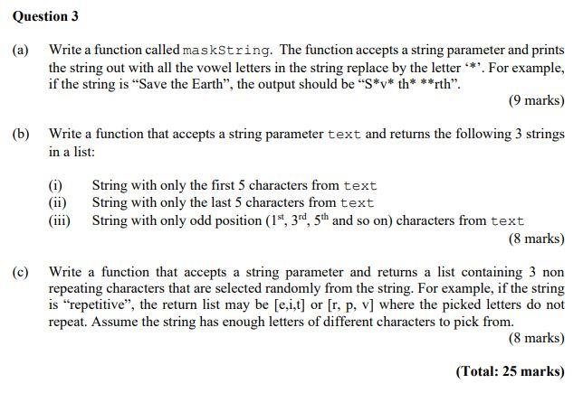 Solved ONLY ANSWERS IN PYTHON PLEASEEE THANK YOU (NOT JAVA | Chegg.com
