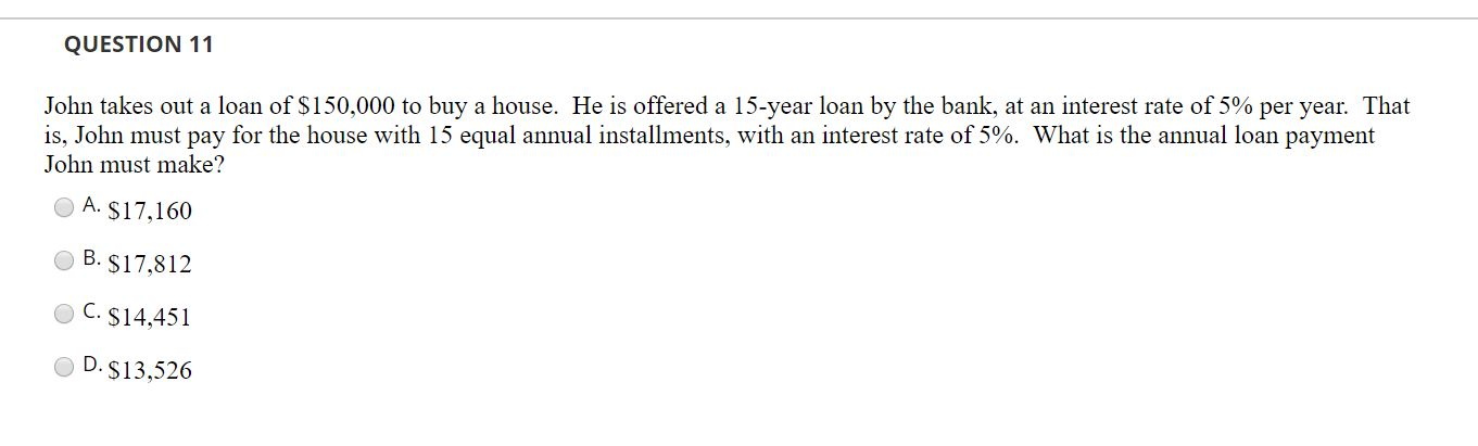 Solved Phil takes out a bank loan of $150000 to buy a house