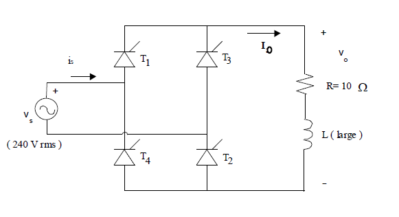 Solved The single-phase full wave controlled rectifier has | Chegg.com