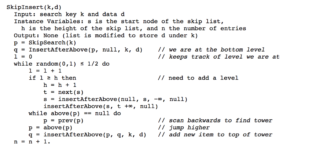 Skip Lists Here is a skip list, including | Chegg.com