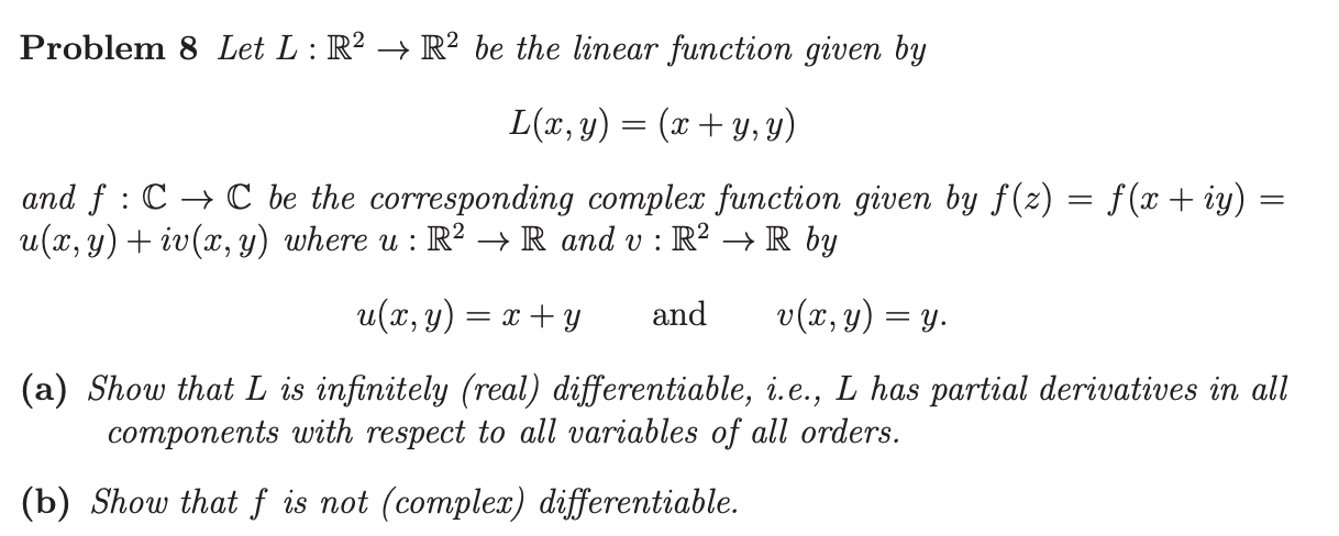 Solved Problem 8 Let L R2 R2 Be The Linear Function G Chegg Com