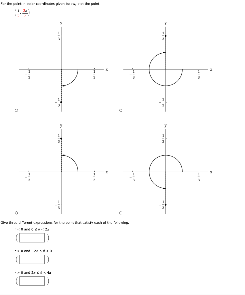 Solved For the point in polar coordinates given below, plot | Chegg.com