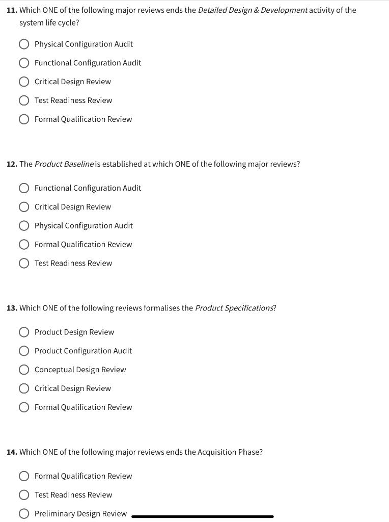 Solved 7. Which ONE of the following major reviews