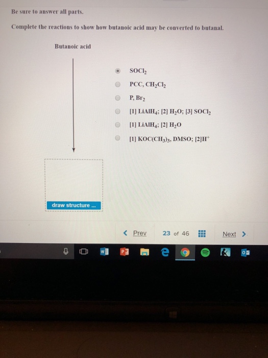 Solved Be sure to answer all parts. Complete the reactions | Chegg.com
