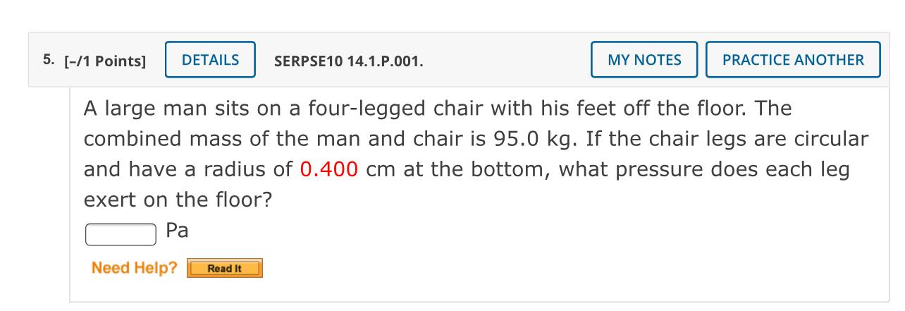 Solved 5. (-/1 Points] DETAILS SERPSE10 14.1.P.001. MY NOTES | Chegg.com