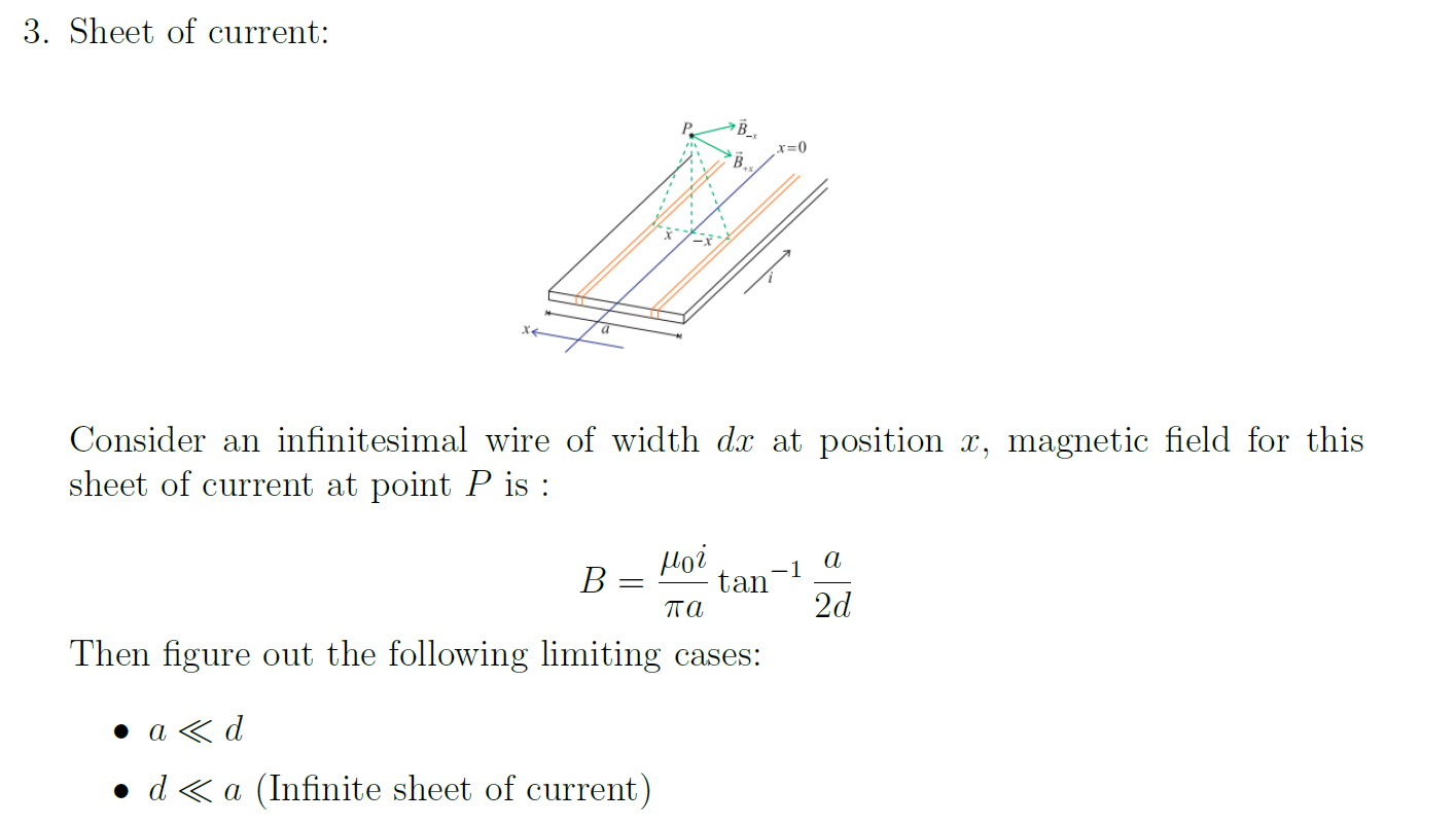 Solved 3. Sheet of current: Consider an infinitesimal wire | Chegg.com