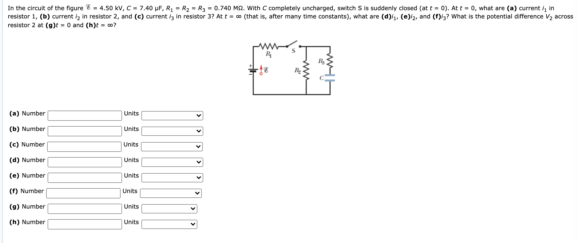 Solved In The Circuit Of The Figure 4 50 Kv C 7 40 M Chegg Com