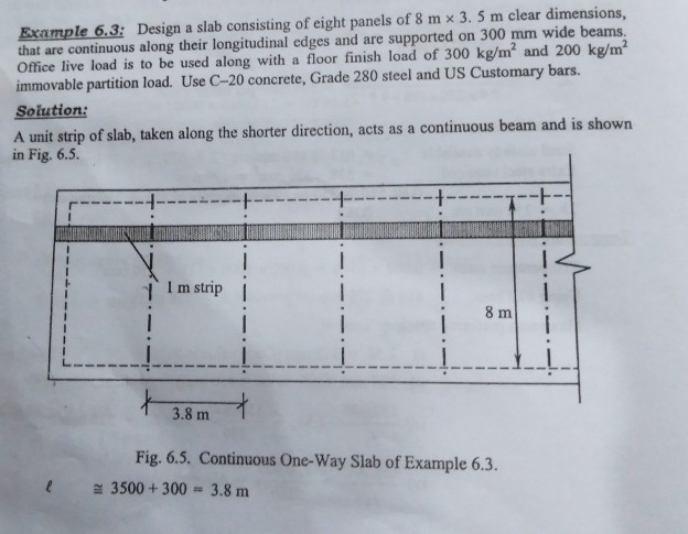 Solved Why We Have Added 300 In Length If The Slab Is Con Chegg Com
