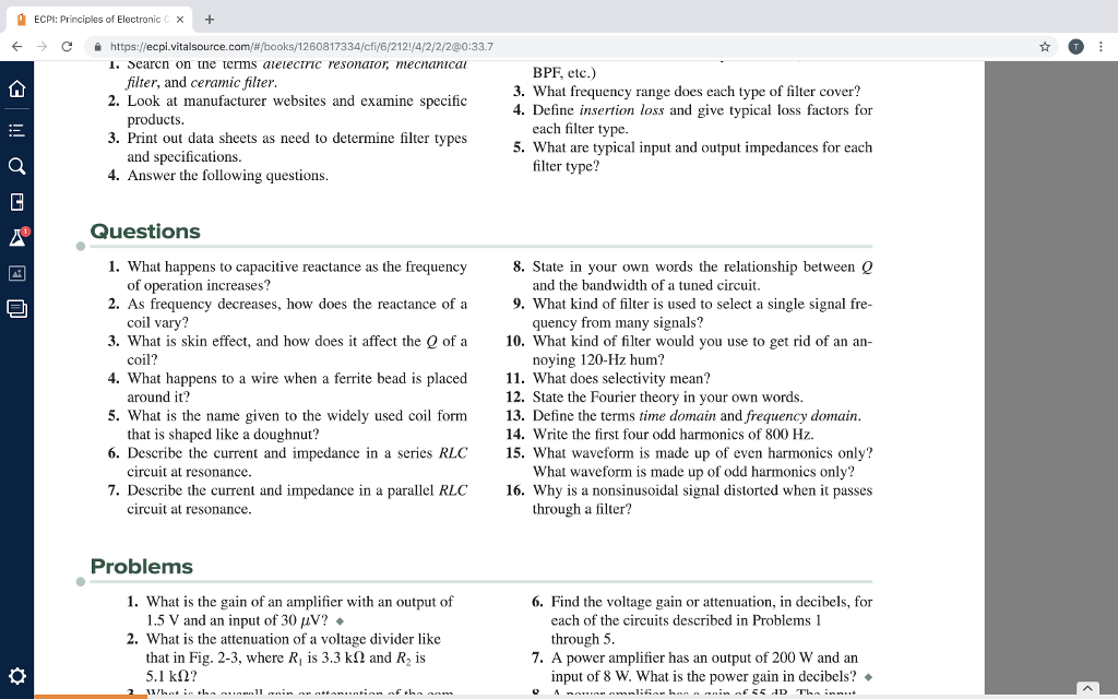 Solved End of Chapter 2: Electronic Fundamentals for | Chegg.com