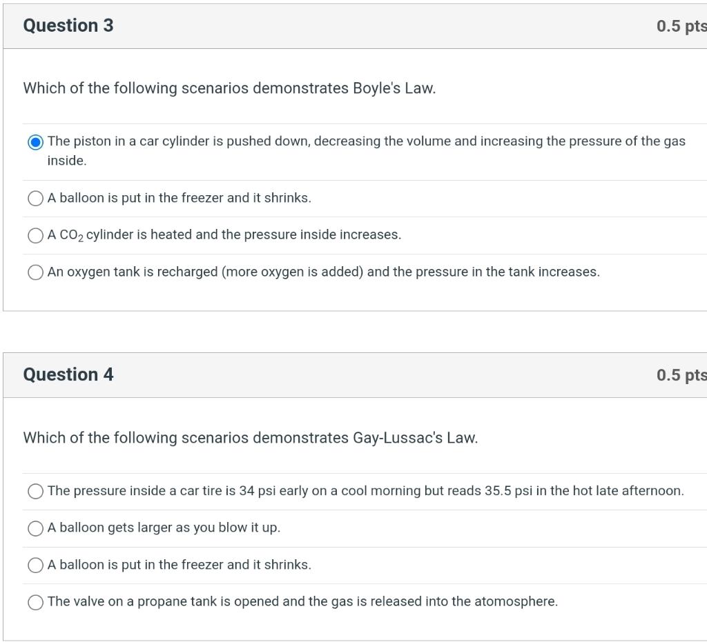 Solved Question 3 0.5 pts Which of the following scenarios | Chegg.com