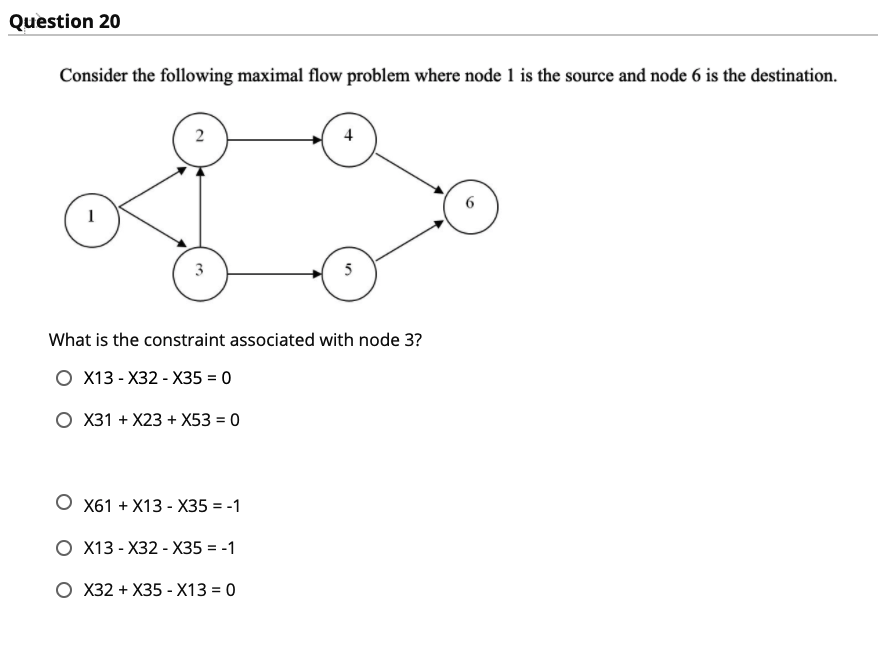 Solved Question 20 Consider The Following Maximal Flow | Chegg.com