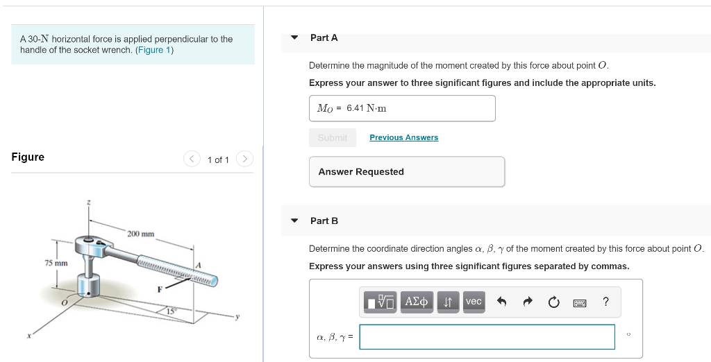 Solved Part A A 30-N horizontal force is applied | Chegg.com