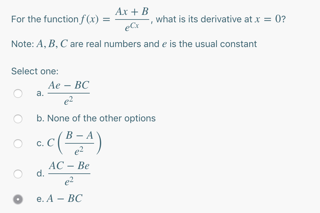 Solved For The Function F X Ax B What Is Its Deri Chegg Com