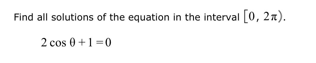 Solved Find all solutions of the equation in the interval | Chegg.com