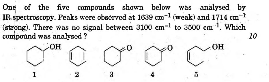 Solved One of the five compounds shown below below was was | Chegg.com