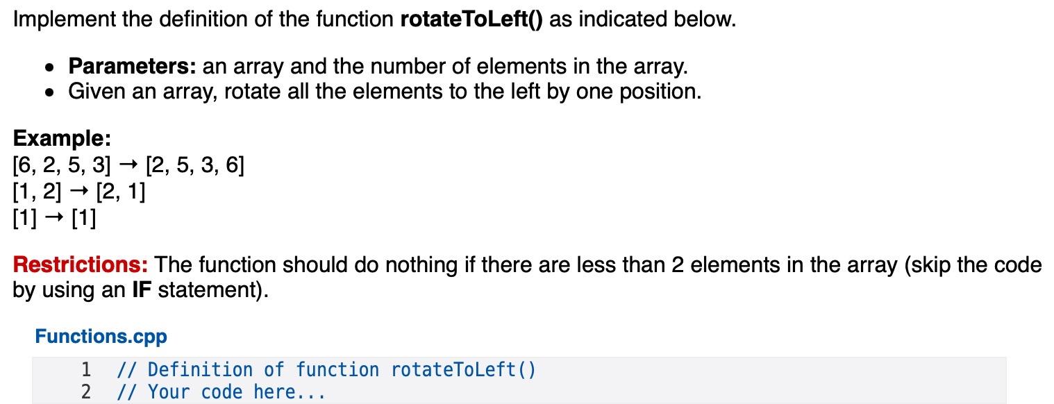 Solved Implement the definition of the function | Chegg.com