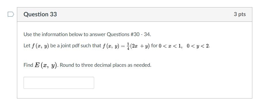 Solved Question 30 3 pts Use the information below to answer | Chegg.com