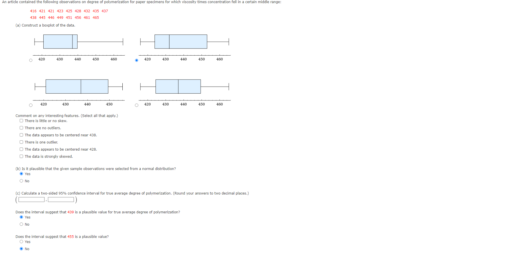 Solved An article contained the following observations on | Chegg.com