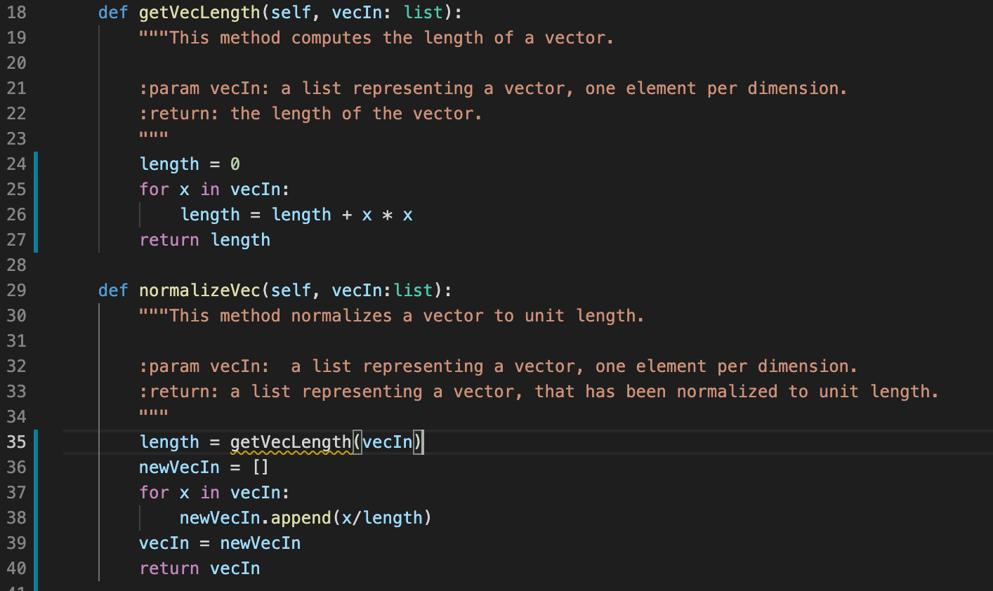 Solved why won't line 35 recognize that I'm calling the | Chegg.com