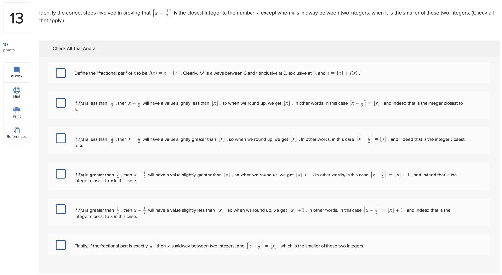 Solved Identify The Correct Steps Involved In Proving That | Chegg.com