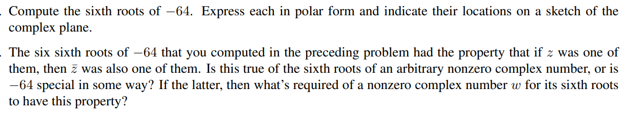 solved-compute-the-sixth-roots-of-64-express-each-in-chegg