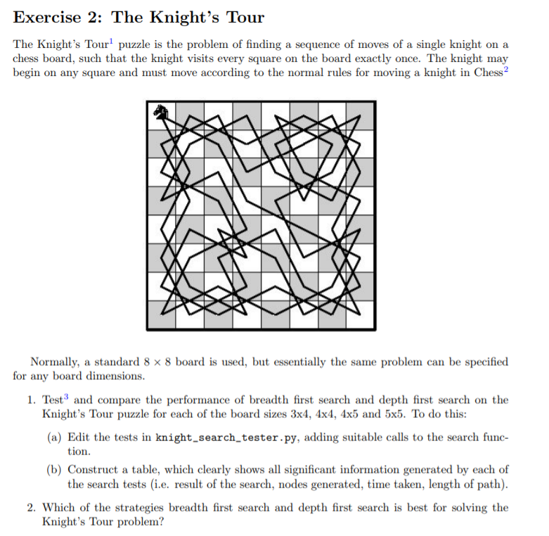 Knight Problem Recursion Artificial Intelligence Question ## | Chegg.com