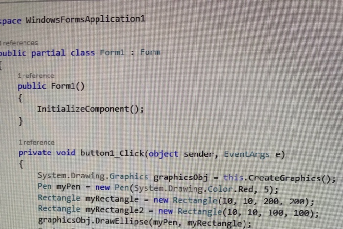 Solved Loop this code to make a coccentric circle in Visual | Chegg.com