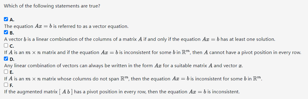 Solved Which Of The Following Statements Are True? A. The | Chegg.com