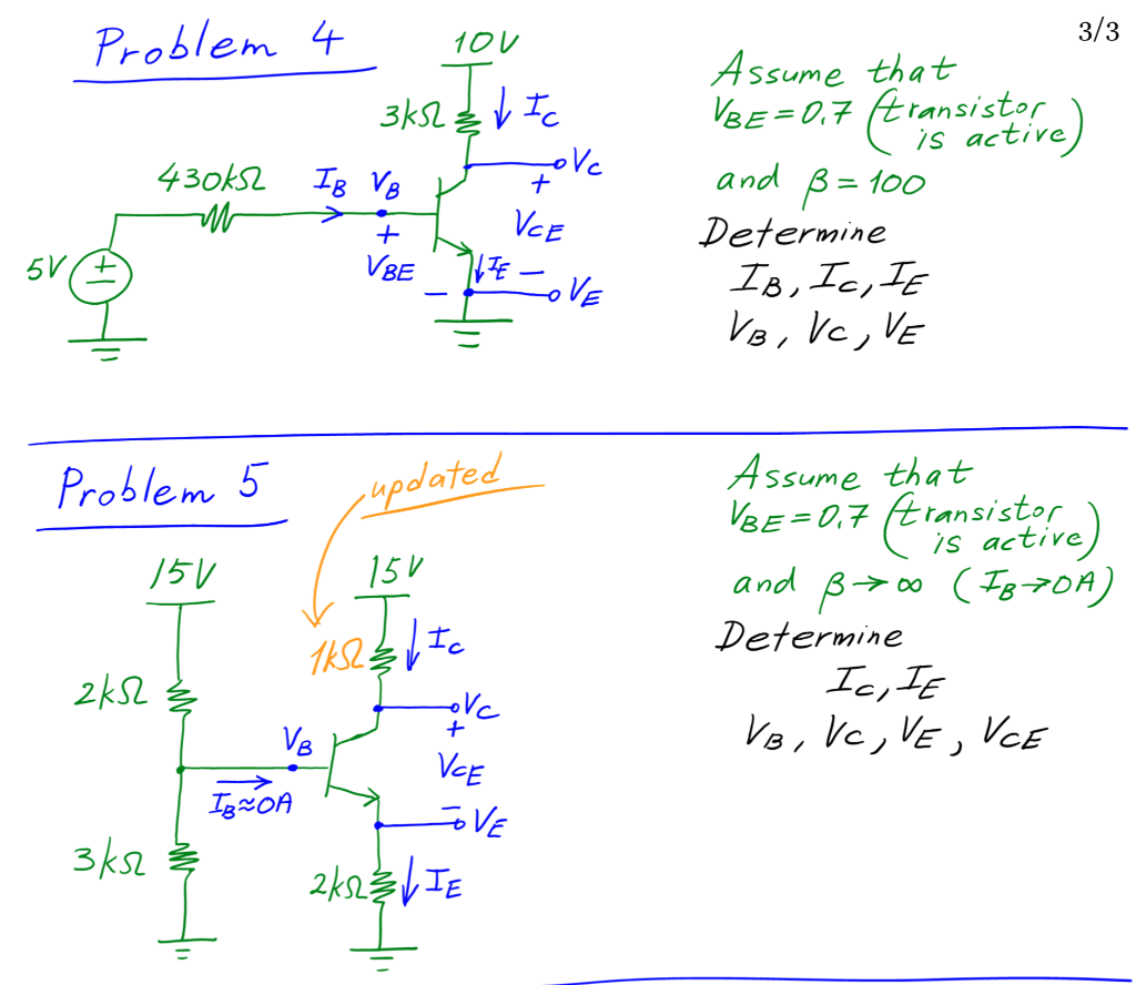 Solved Problem 4 10u 3 3 362 V Ic I Ovc 430kh M Ib Vb Chegg Com