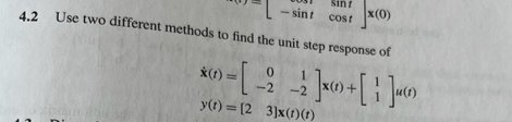Solved 4.2 Use two different methods to find the unit step | Chegg.com