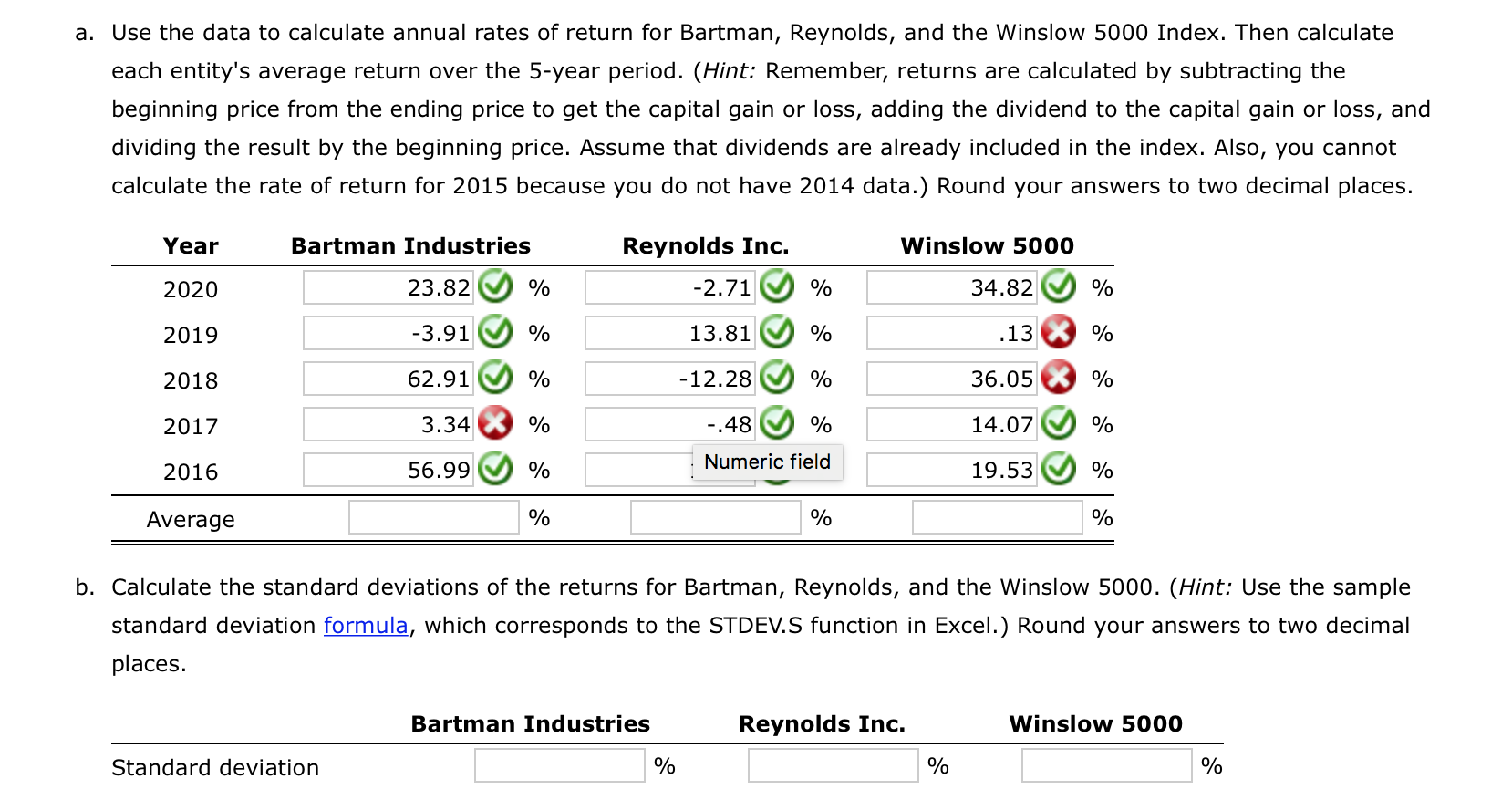 Bartman Industries's and Reynolds Inc.'s stock prices