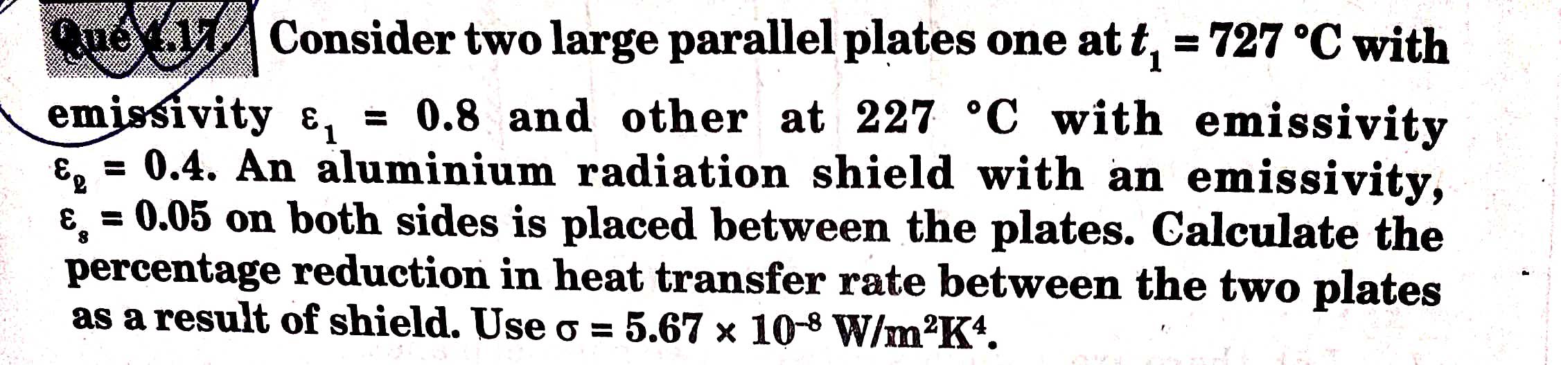Solved . 1 QueV. Consider two large parallel plates one at | Chegg.com