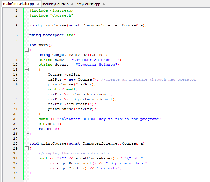 Solved C++, Based on the code below that is split in 3 | Chegg.com