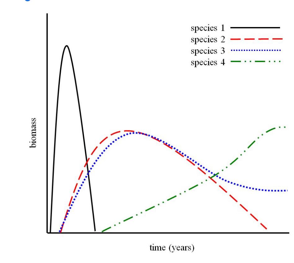 Solved The image below shows the change in biomass of 4 | Chegg.com