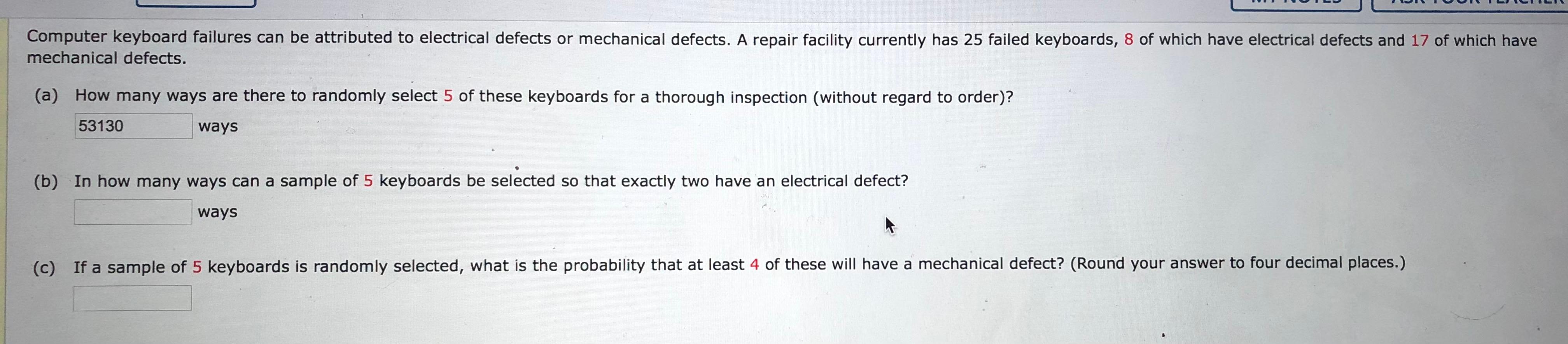 Solved Computer keyboard failures can be attributed to