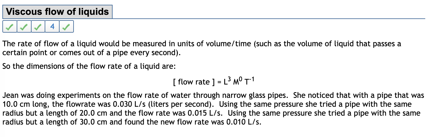 Solved Viscous flow of liquids 4 The rate of flow of a | Chegg.com