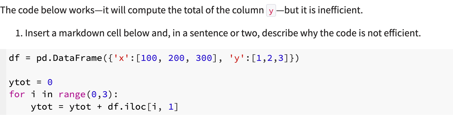 Solved he code below works-it will compute the total of the | Chegg.com