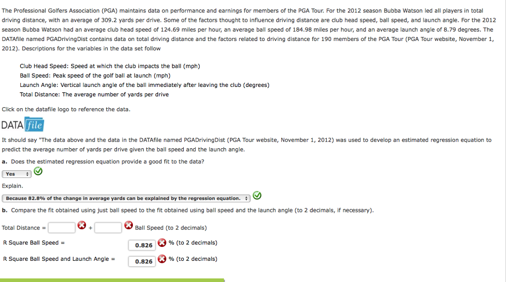 Solved The Professional Golfers Association (PGA) maintains