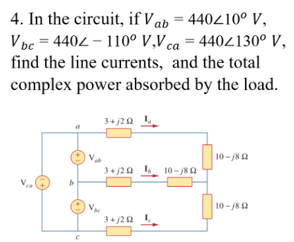 Solved 4. In The Circuit, If Vab = 440