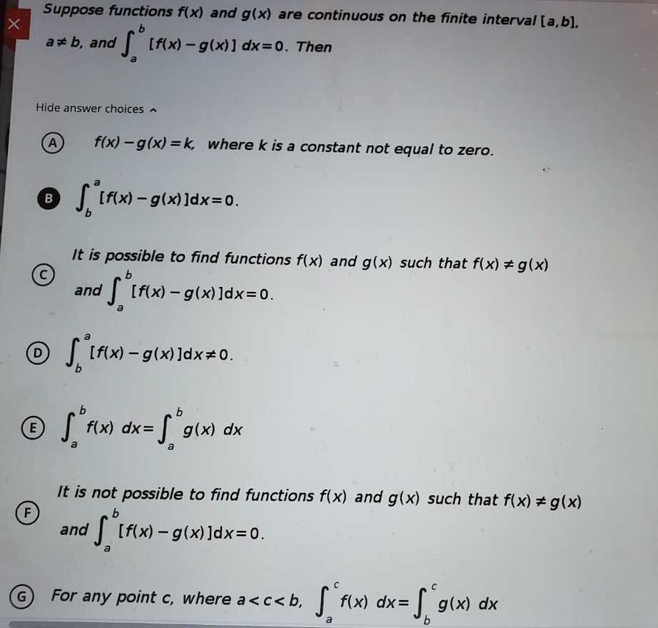 Solved Suppose Functions F X And G X Are Continuous On The