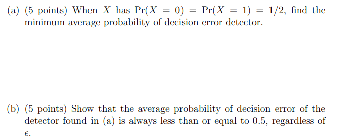 Solved Problem 3. (20 points) Suppose that a binary | Chegg.com