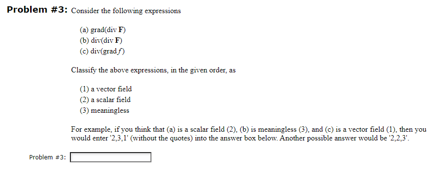Solved \#3: Consider the following expressions (a) | Chegg.com