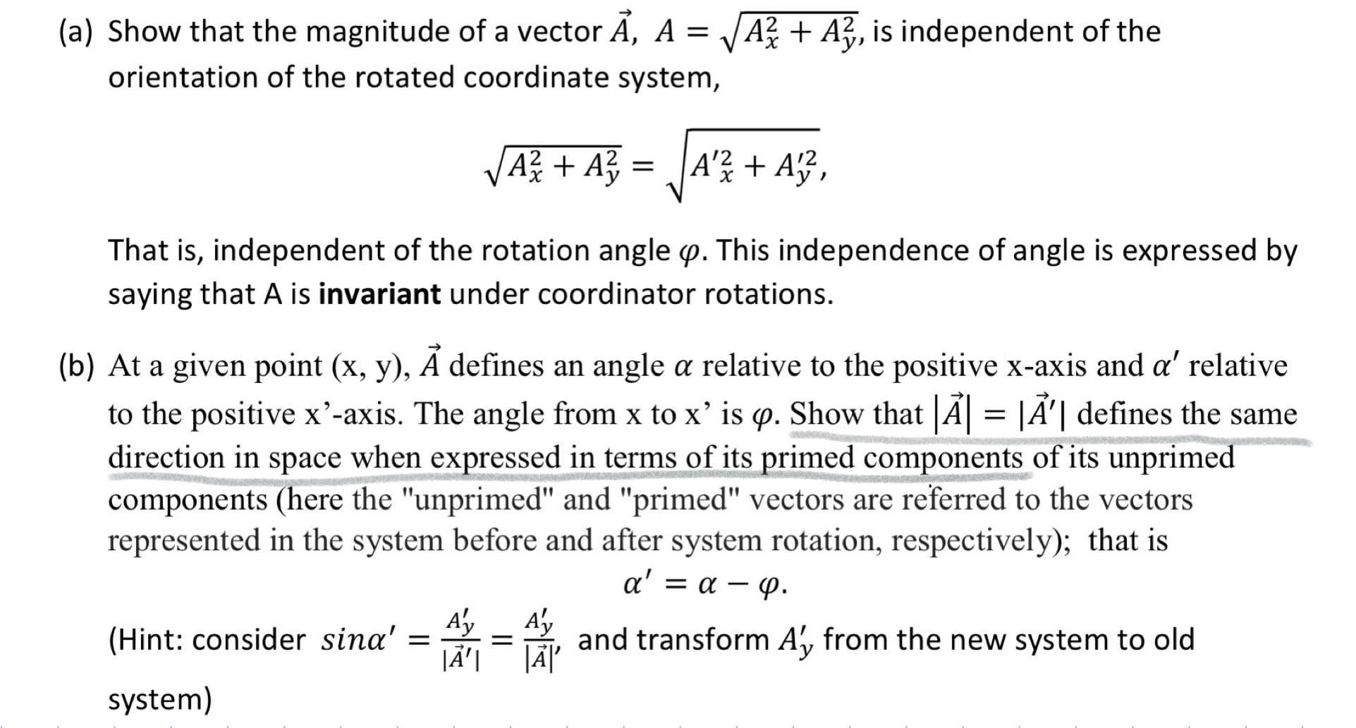 solved-a-show-that-the-magnitude-of-a-vector-a-a-ax2-ay2-chegg