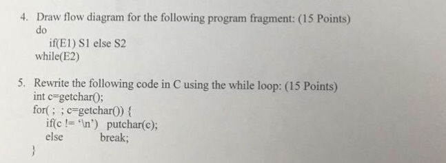 Solved 4. Draw flow diagram for the following program | Chegg.com