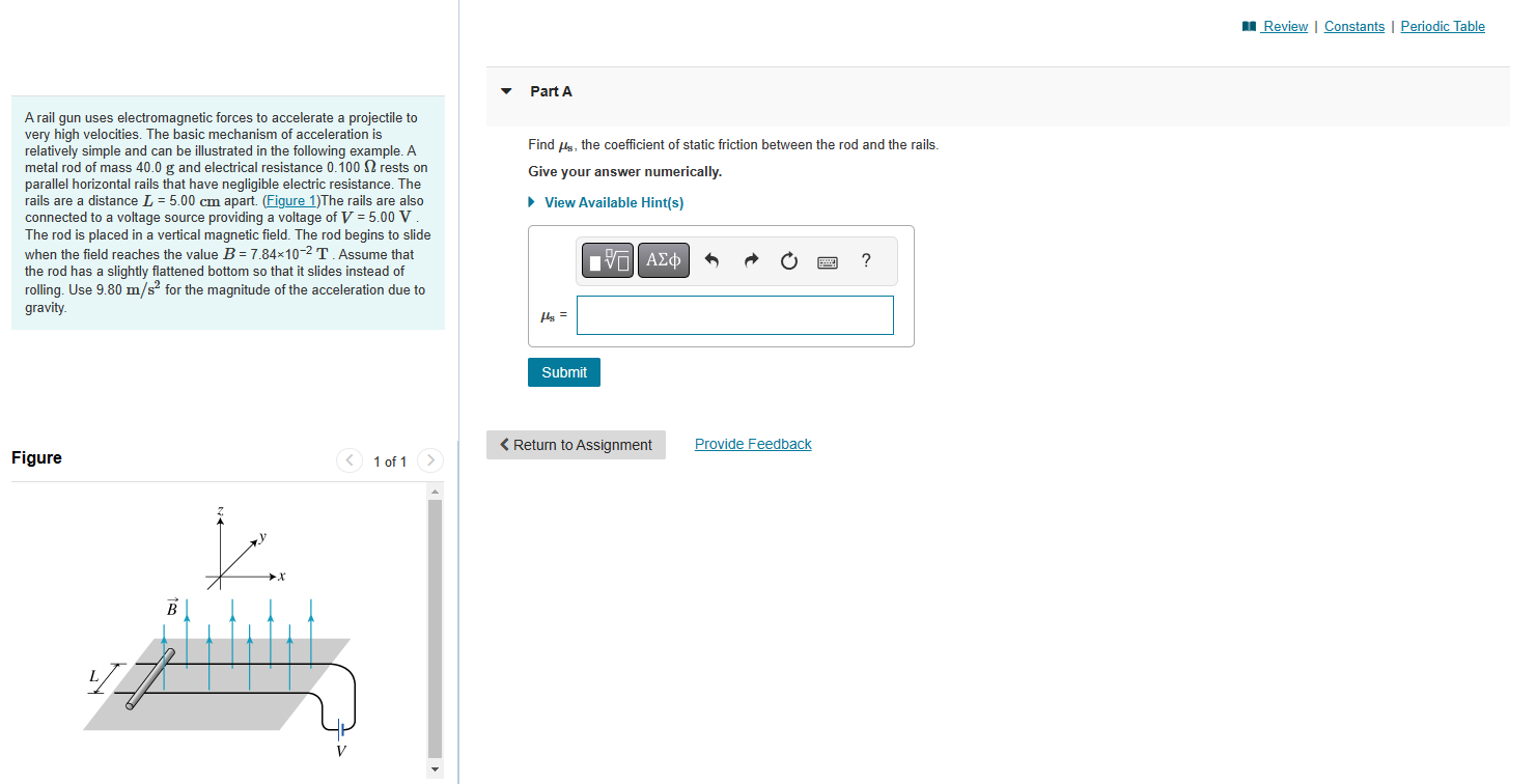 Solved A rail gun uses forces to accelerate