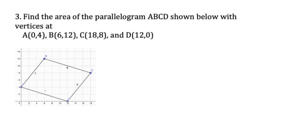 Solved 3. Find The Area Of The Parallelogram ABCD Shown | Chegg.com