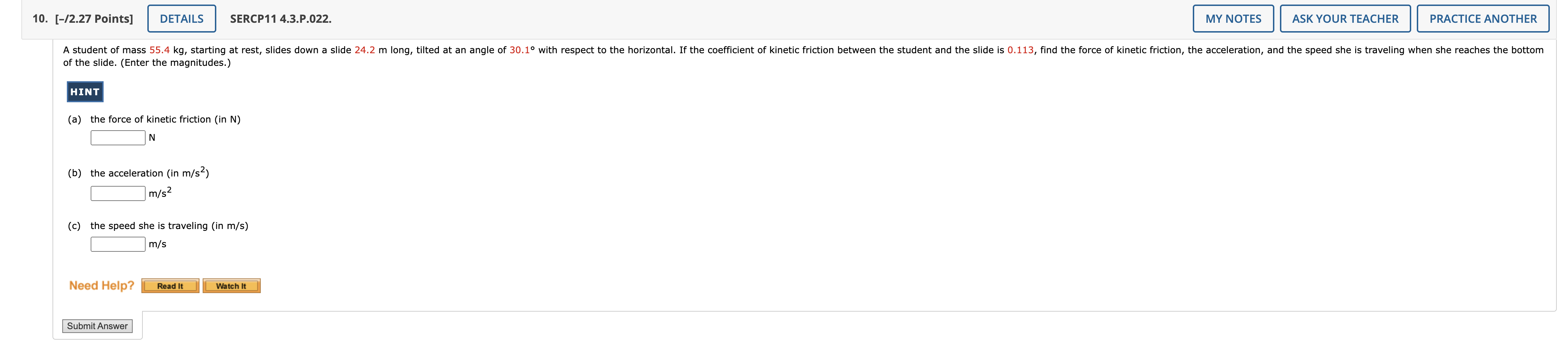 Solved A 5 Kg Mass Initially At Rest Slides Down A Or Cheggcom